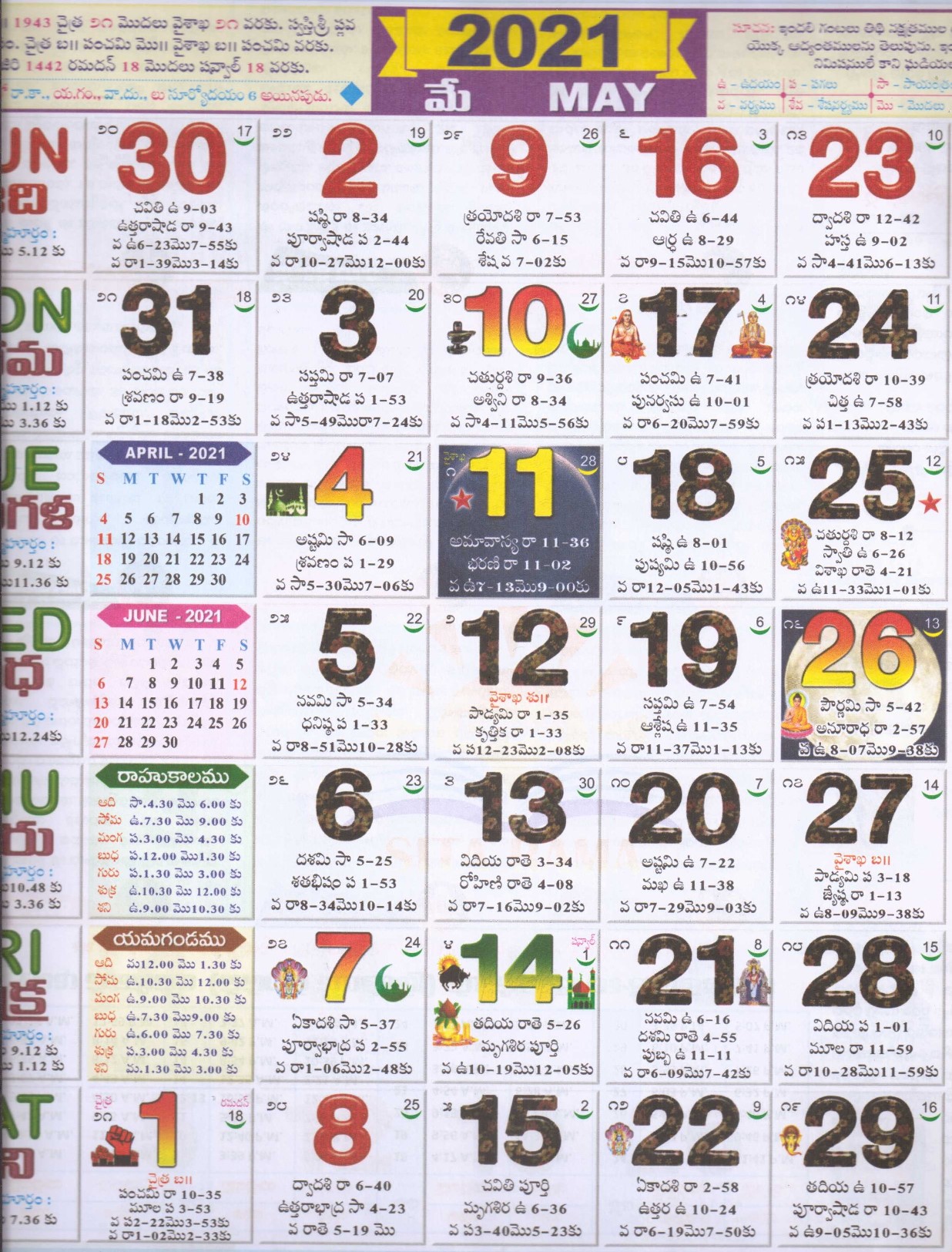 Telugu Calendar 2022 May May 2021 Telugu Monthly Calendar May, Year 2022, 2023 | Telugu Month Calendar  2022, 2023 | Monthly Rashi Phalalu 2021